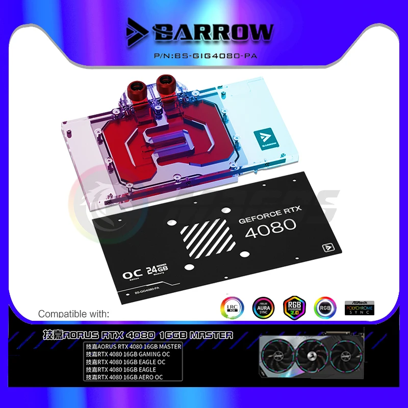 BARROW GPU Blocco acqua per Gi - Rtx 4080 Water Cooling Block recensione e prezzo